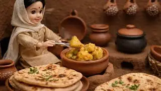 Miniature Doll Daily Routine | Aloo Gobi Cooking | Doll Village ASMR