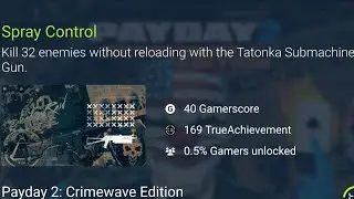 Unlocking the Tatonka submachine gun achievement in Payday 2