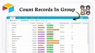 How to add count of records in a group in Airtable