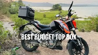Best BUDGET TOP BOX for BIKES TOURING | INSTALLATION | KTM DUKE 200