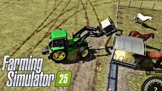 NOVOS ANIMAIS NA FAZENDA&hellip; COMPREI OS PRIMEIROS CAVALOS! 🏇💫 | FARMING SIMULATOR 25 | #49 |