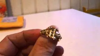 a0419 Gy&ouml;ny&ouml;rű 18K filled arany gyűrű