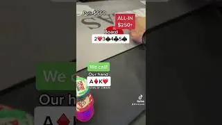 Drunk player goes all-in after dealer reminds him it&rsquo;s his turn #poker #pokernight #pokeronline