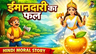 ईमानदारी का फल 😇🍎 | Hindi Story | Moral Stories | Cartoon Story