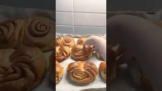 Homemade Giant Cinnamon Rolls part 2 #shorts #cinnamonrolls  #yummy #homemade #part2