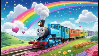 The Train and the Rainbow Tunnel | Fun Train Adventure Song for Kids | Colorful Tunnel Rhymes