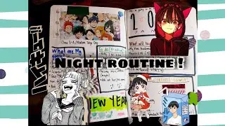 Night Routine ! //online class//new year journal//watching tbhk//supper