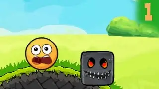 Желтый шарик против Новый Черный квадрат! Red Hero 4 Мультик игра Желтый шарик