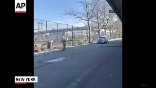 NYPD patrols remind people to social distance