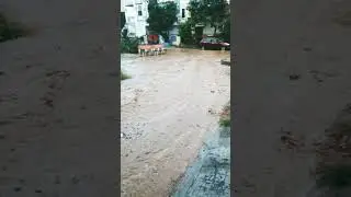 Heavy rain at Lb Nagar#🌊water flow in raining🌧️#hyderabad