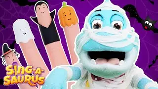 Finger Family HALLOWEEN Song 🎃🖐️ Spooky Nursery Rhyme | Sing‑A‑Saurus 🦖