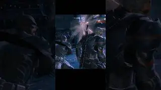 Batman breaks Deathstroke's mask #batman #deathstroke #arkhamcity #gaming