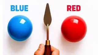 GuessThe Final Color🎨Mixing Color With  Clay,Powder,Acrylic,glitter|Satisfying video|Colormixing|Art