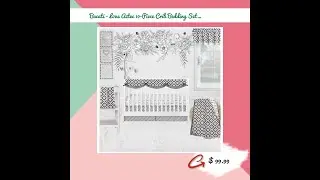 Bacati - Love Aztec 10-Piece Crib Bedding Set with Crib Rail Guard - Grey/Silver Unisex