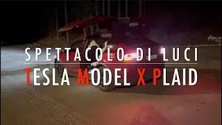 4K 🔴 Spettacolo di luci su Tesla Model X Plaid di Marco 🔴 6.3.2024 e 7.3.2024