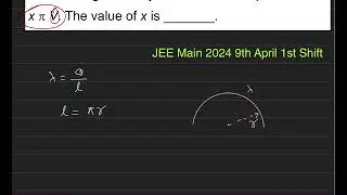 At the centre of half ring of radius R = 10 cm and linear charge density 4n Cm^-1, the potential is