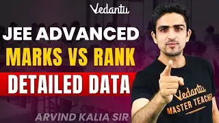 IIT JEE : MARKS vs RANK | Detailed Data | Jee Advanced Analysis  | Arvind Kalia Sir | Vedantu Jee