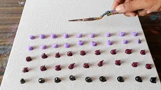 Purple Haze / Abstract Painting Demo / Textured / Easy & Satisfying / Daily Art Therapy / Day #0257