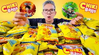 OPEN 100 CHIKI BALLS ONE PIECE WITH A TAZOS PRIZE!!