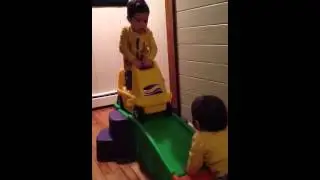 Maximo rides his roller coaster