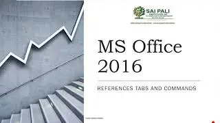 References Tab of MS Word 2016