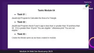 JavaScript Basics (Web Dev Bootcamp(2k23) Module 04)