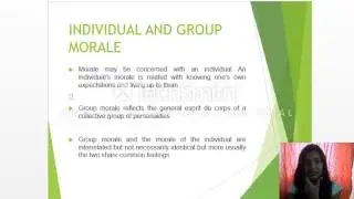 Morale- Human Resource Management. (BBA, LLB Hons.)
