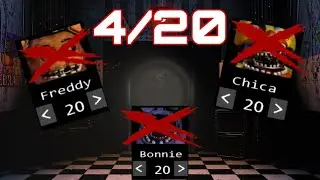 AJARASTEROID25 BEATS FNAF 2 4/20 WITH MINUS 3 STRATEGY FIRST ATTEMPT
