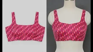 Small Strap Deep Neck Blouse Blouse Cutting with measurement