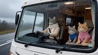 A Day in the Life of a Real-Life Cat Family | Adventure, Campfire, and Cozy Moments