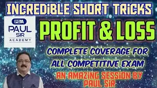 Incredible Tricks of Profit & Loss by Paul Sir