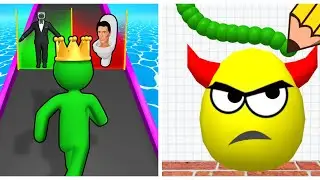 Draw to Smash vs Giant Rush 3d - Satisfying ASMR Tiktok Gameplay 2023...