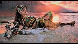 PS5 PRO Horizon Forbidden West: A Walk Along The Beach 4k/120HZ VRR HDR. (PS5Pro Enhanced)