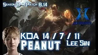 KZ Peanut LEE SIN vs NOCTURNE Jungle - Patch 8.14 KR Ranked