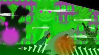 Glitchtrap vs VHS Sans || (Stick Nodes)