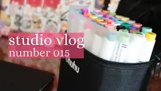 Studio Vlog 15: Autumn Business Cards, Tiktok, & First Time Using Alcohol Markers (Ohuhu)