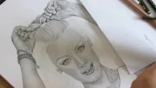 Timelapse, Speed Drawing, Realistic Graphite Drawing of Rachel Skarsten