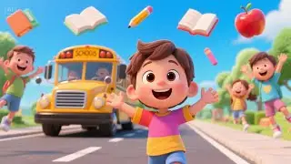 The Busy School Bus Song | Energetic Kids Song | Fun School Bus Adventure Rhyme