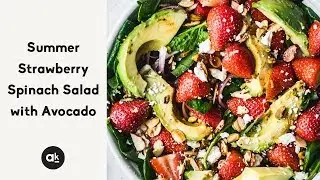 Summer Strawberry Spinach Salad with Avocado
