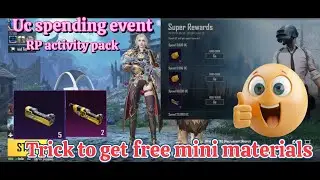 Trick For Free Mini Materials PUBG BGMI | Free Material Hack | Spending UC Event | RP activity pack