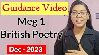 Guidance Video for Meg-1, British Poetry, IGNOU, MA,Dec 2023, #successmaker