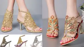 Amazing and Georgeous Fancy wedding wear bridal high heels sandals collection trending in fashion