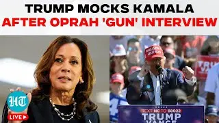 LIVE: Trump Plays Kamala Clips On Jumbotron To Mock Oprah 'Gun' Interview |US Election | MAGA Rally