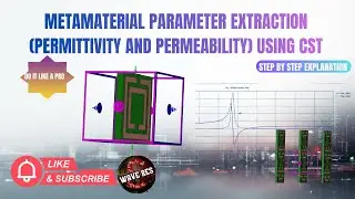 Metamaterial SRR Simulation in CST | Parameter Extraction |Step by Step guide