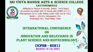 International Conference on Innovation and Relevance in Plant Science and BioTechnology (ICPSB-2021)