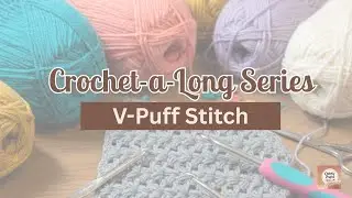 Silent Crochet With Me 🧶 | V-Puff Stitch Scarf Crochet-a-Long (No Talking)