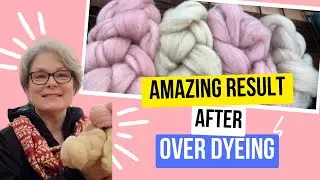 Brewed Up Style: Results of My Dyed Combed Top with Coffee and Bugs! 😮