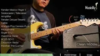 Clean Demo of Musiclily Pro ST-60SE HSS Pickup Set | Alnico 5 Single Coil & Humbucker