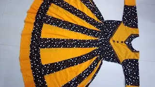 কলি দিয়ে ফ্রক কাটিং এবং সেলাই 🧡🖤🧡#koli frock design #sewing designer।।