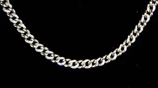 10K YELLOW GOLD 1.38CT TDW CLUSTER DIAMOND CUBAN LINK NECKLACE. Ref. 273-16472